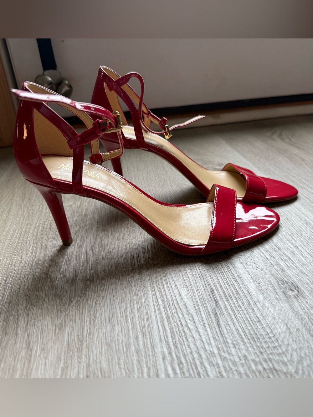 Michael Kors - Red Patent Leather Ankle-Strap Heels